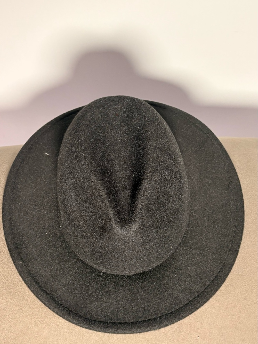 Classic Black Wool Felt Fedora Hat